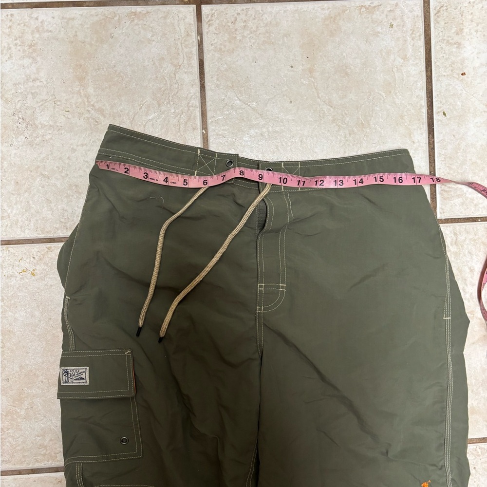 Polo Ralph Lauren Mens Olive Green Swim Trunks Board Shorts medium - Picture 3 of 4